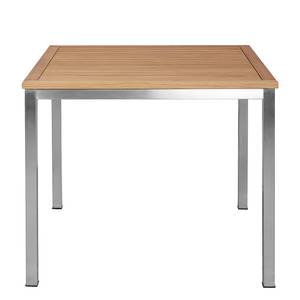 Tavolo da giardino TEAKLINE Teak massello / acciaio inox - Larghezza: 90 cm