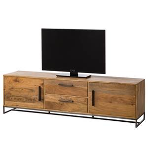 Tv-meubel Woodson III massief acaciahout/ijzer - Acaciahouten Lichtbruin