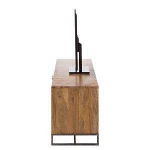 Tv-meubel Woodson III massief acaciahout/ijzer - Acaciahouten Lichtbruin