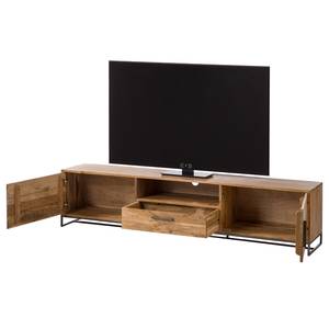 Tv-meubel Woodson IV massief acaciahout/ijzer - Acaciahouten Lichtbruin