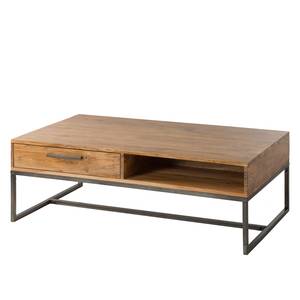 Table basse WOODSON avec tiroirs Acacia massif / Fer - Acacia Marron clair