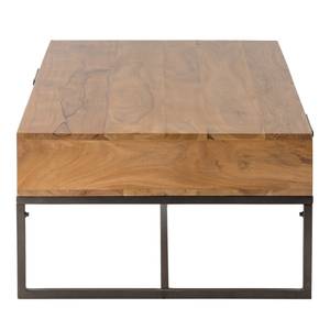Tavolino da salotto Woodson II Acacia Massello / Ferro - Acacia Marrone chiaro
