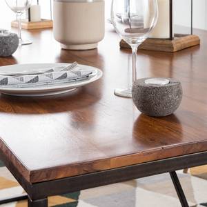 Table Woodson Acacia massif / Fer - Acacia brun - Largeur : 160 cm