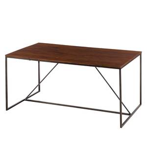 Table Woodson Acacia massif / Fer - Acacia brun - Largeur : 160 cm