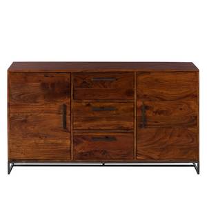 Buffet Woodson Acacia massif / Fer - Acacia brun - Largeur : 145 cm