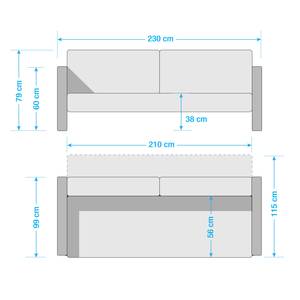 Divano pieghevole Splitback Frej Tessuto Mixed Dance: 521 grey