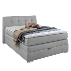 Boxspring Amelie (incl. opbergruimte) geweven stof - Lichtgrijs