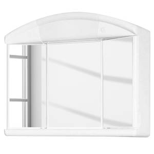 Spiegelschrank Salva (mit Beleuchtung) Weiß - Glas - Kunststoff - 59 x 50 x 15 cm