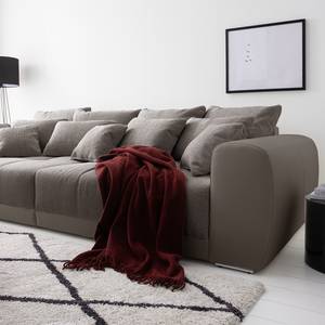 Bigsofa Pesaro Kunstleder / Webstoff Taupe / Grau