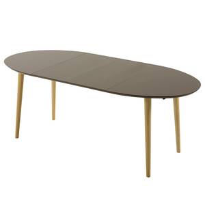 Table extensible Dalila Hêtre partiellement massif Marron - 120 x 90 cm