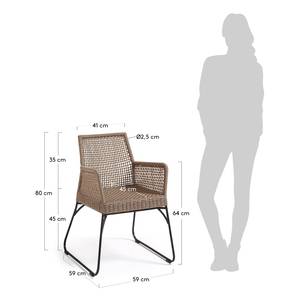 Chaise de jardin Novak Acier / Matière plastique - Beige