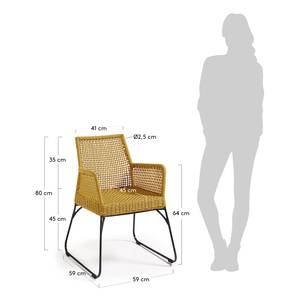 Chaise de jardin Novak Acier / Matière plastique - Jaune