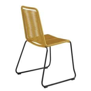 Chaise de jardin Megan Acier / Matière plastique - Jaune