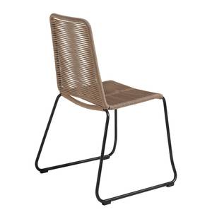 Chaise de jardin Megan Acier / Matière plastique - Beige