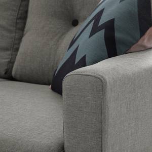 Divano angolare SOLA con chaise longue Tessuto Luba: grigio - Longchair preimpostata a sinistra - Senza funzione letto
