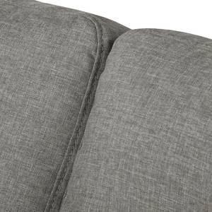 Ecksofa SOLA mit Longchair Webstoff Luba: Grau - Longchair davorstehend links - Ohne Schlaffunktion