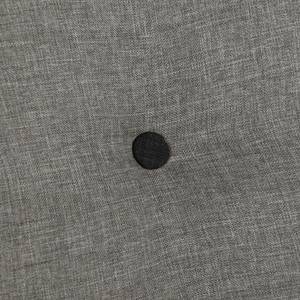 Ecksofa SOLA mit Longchair Webstoff Luba: Grau - Longchair davorstehend links - Ohne Schlaffunktion