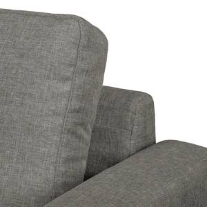 Ecksofa SOLA mit Longchair Webstoff Luba: Grau - Longchair davorstehend links - Ohne Schlaffunktion