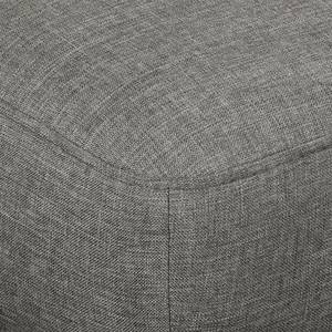 Divano panoramico SOLA Tessuto Luba: grigio - Longchair preimpostata a destra / penisola a sinistra - Funzione letto