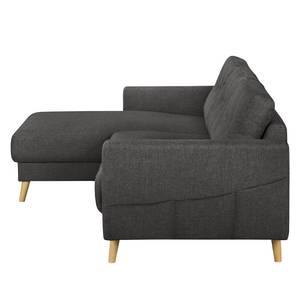 Ecksofa Sola Flachgewebe Longchair davorstehend links