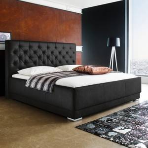 Gestoffeerd bed Pisa kunstleer - Zwart - 180 x 200cm