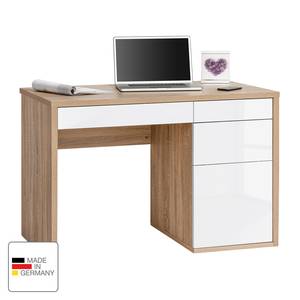 Bureau pour ordinateur Frontie Imitation chêne de Sonoma / Blanc brillant