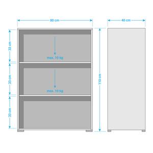 Aktekast Merit I hoogglans grijs/eikenhouten look - Eikenhouten Sonoma look/Antraciet hoogglans