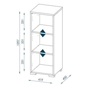 Etagère à dossiers Merit III Blanc alpin