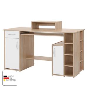 Bureau pour ordinateur Malio Imitation chêne de Sonoma / Blanc