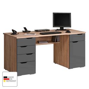 Bureau Scarlett Sonoma eikenhouten look/hoogglans grijs - Sonoma eikenhoutkleurig/grijs