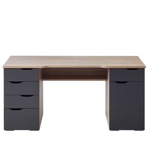 Bureau Scarlett Sonoma eikenhouten look/hoogglans grijs - Sonoma eikenhoutkleurig/grijs