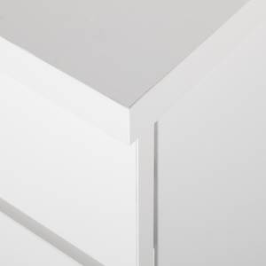 Eck-Schreibtisch Samiera Alpinweiß / Hochglanz Weiß