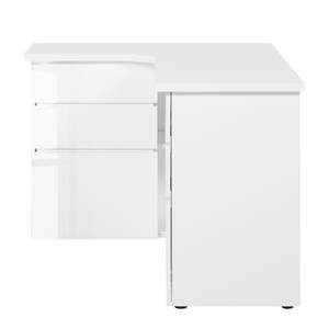 Bureau d'angle Samiera Blanc alpin / Blanc brillant