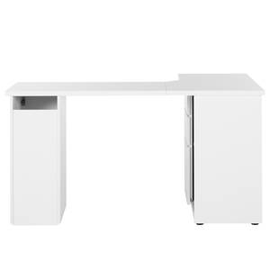 Bureau d'angle Samiera Blanc alpin / Blanc brillant