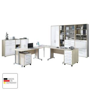 Set risparmio per ufficio Merit VII 12 pezzi - Effetto quercia Sonoma/Bianco lucido