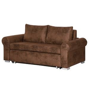 Canapé convertible LATINA Basic Country Microfibre Afua: Marron - Largeur : 165 cm