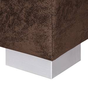 Canapé convertible LATINA Basic Country Microfibre Afua: Marron chocolat - Largeur : 165 cm