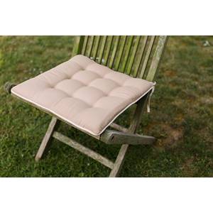 Cuscino per sedia New York (quadrato) Beige - Tessile - 40 x 4 x 40 cm