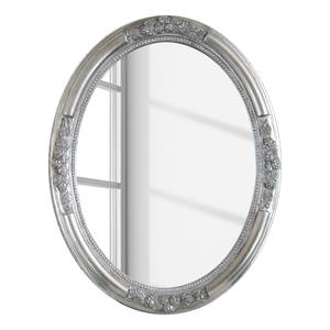 Specchio Floresta II Parzialmente in legno massello di paulonia - Argento