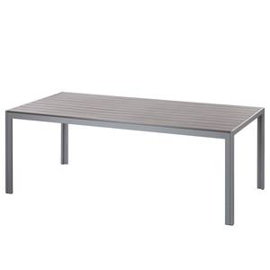 Tuintafel Kudo III polywood/aluminium - grijs/platinagrijs - 200x100cm