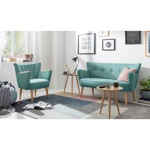 Fauteuil Bauro geweven stof Turquoise