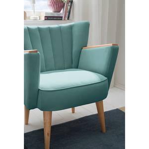 Fauteuil Bauro geweven stof Turquoise