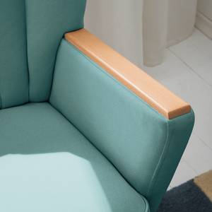 Fauteuil Bauro geweven stof Turquoise