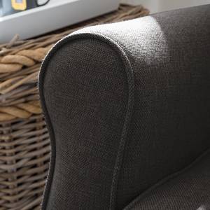 Fauteuil à oreilles Luro Tissu structuré - Tissu Inas: Anthracite