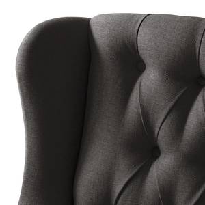 Fauteuil à oreilles Luro Tissu structuré - Tissu Inas: Anthracite