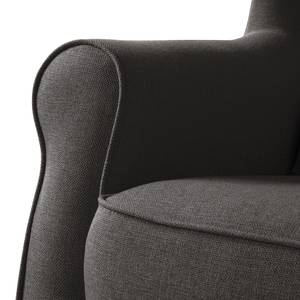 Fauteuil à oreilles Luro Tissu structuré - Tissu Inas: Anthracite