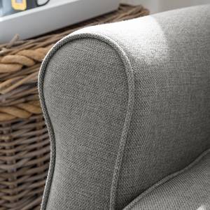 Fauteuil à oreilles Luro Tissu structuré - Tissu Inas: Gris platine