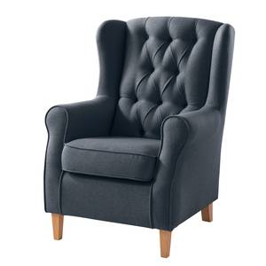 Oorfauteuil Luro Geweven stof Inas: Donkerblauw