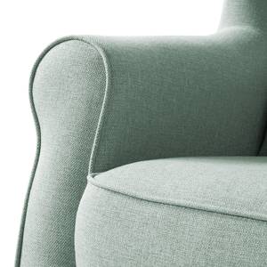 Fauteuil à oreilles Luro Tissu structuré - Tissu Auli: Bleu clair