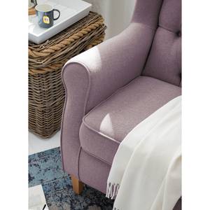 Ohrensessel Luro Violett - Textil - 78 x 102 x 85 cm